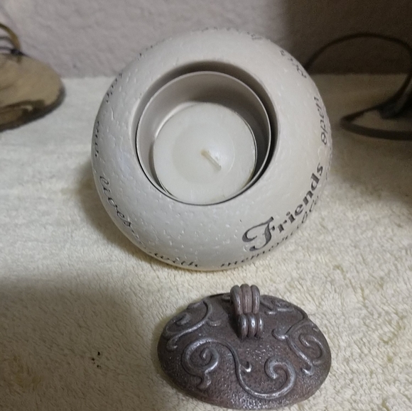 Comfort To Go "FRIENDS OPEN OUR HEARTS" CANDLE Holder #209407." - Picture 6 of 10